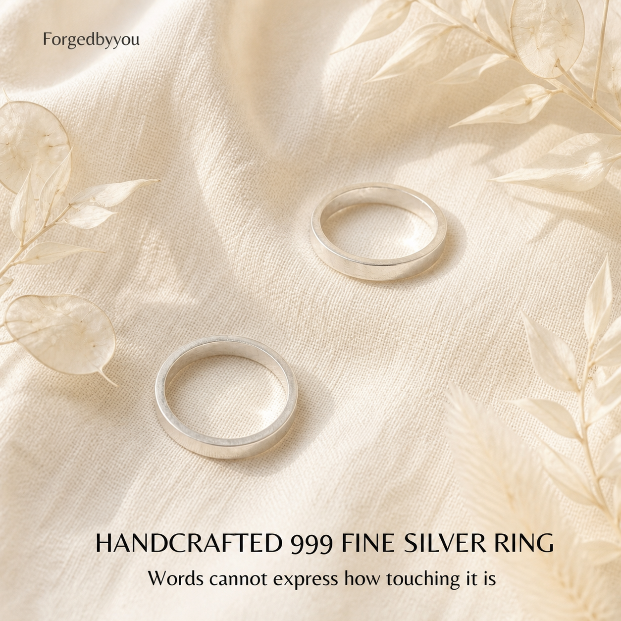 Niche design silver rings - mirror-polished pure silver rings - commemorative sterling silver tokens - Image 2